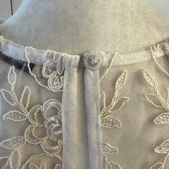 Anna Sammarone The Pastoral Series Sheer Lace Overlay Mini Dress Size Medium - Picture 9 of 12